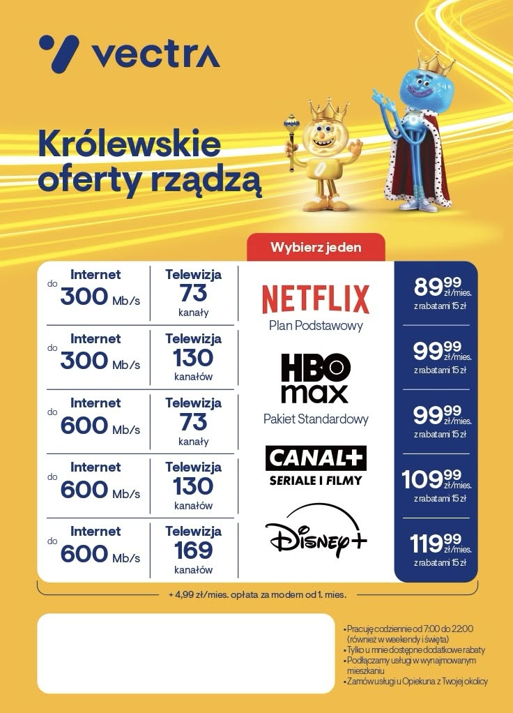 Oferta Vectra - Pakiety